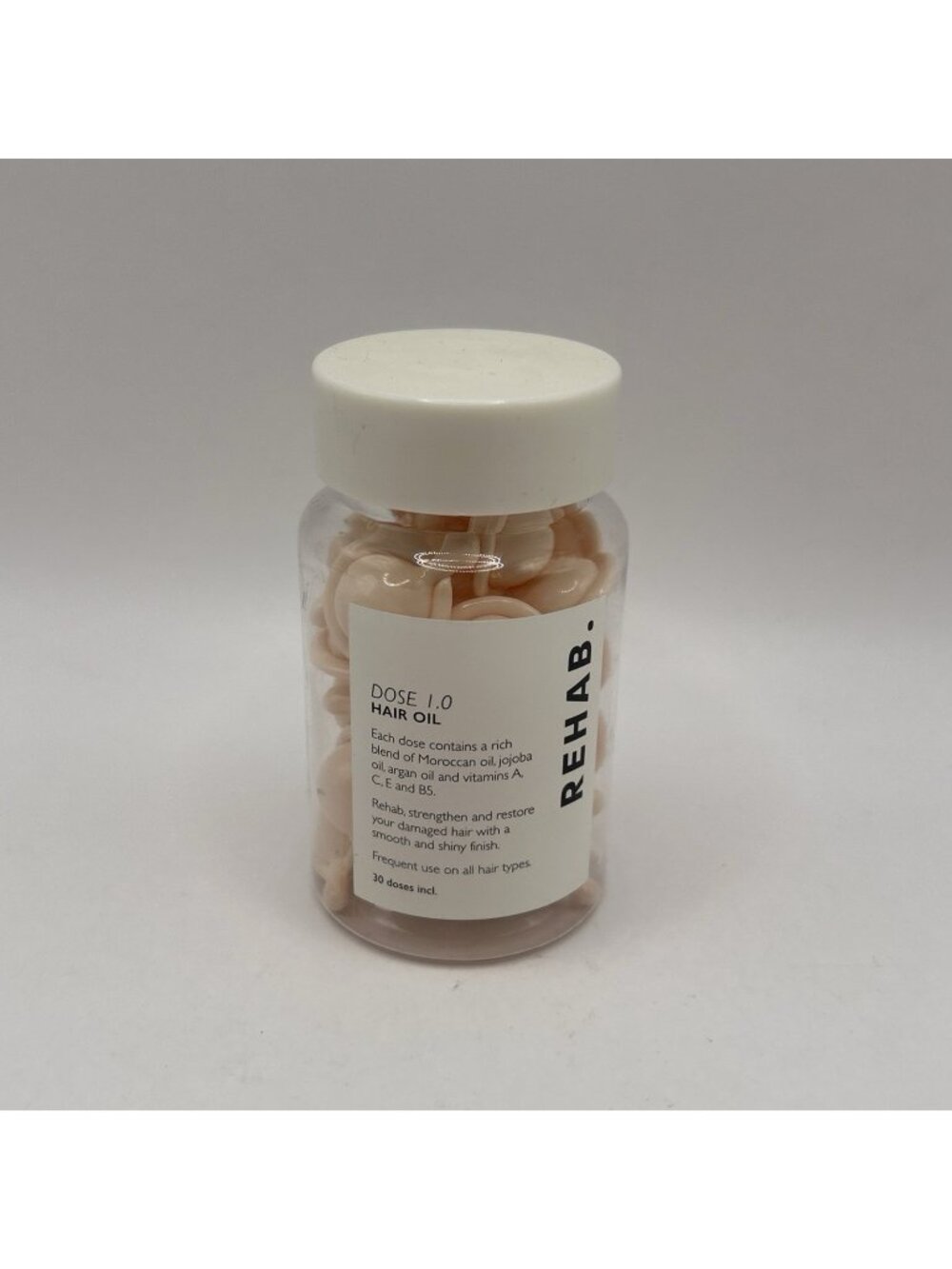 REHAB Dose 1.0 Hair Oil Capsules Vitamin B5 A C E Moroccan Jojoba Aloe Argan